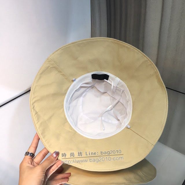 Prada新品女士帽子 普拉達大帽檐漁夫帽遮陽帽  mm1249